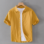 Robert - Men's Cotton Short-Sleeve Button-Down Shirt
