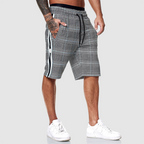 Robert - Men's Plaid Drawstring Casual Shorts