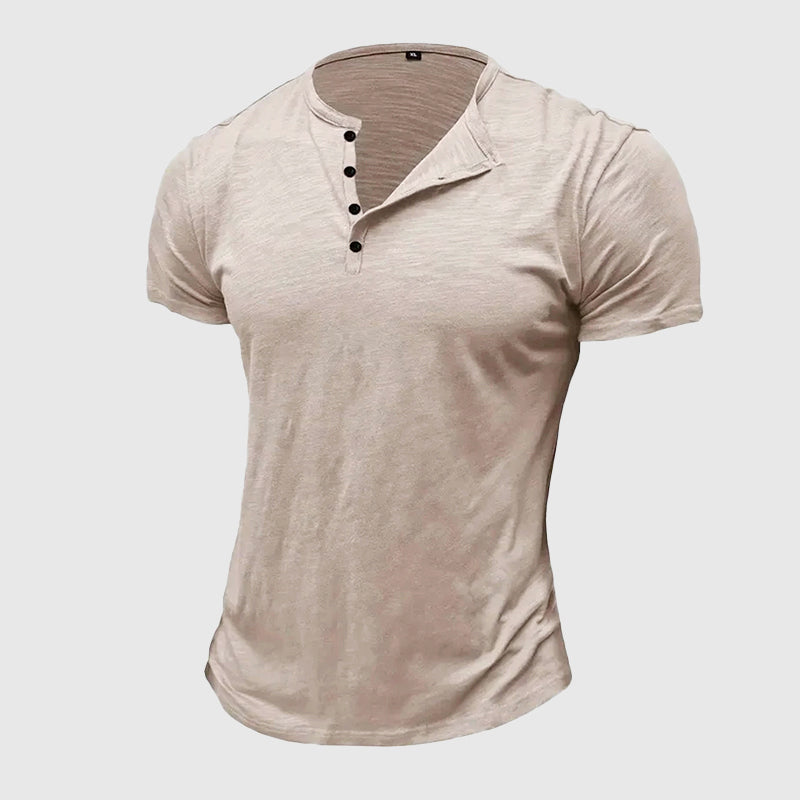 Ryker - Men's Cotton Short Sleeve Henley T-Shirt