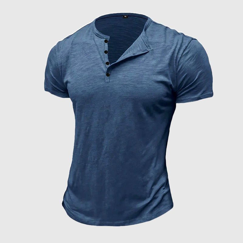Ryker - Men's Cotton Short Sleeve Henley T-Shirt
