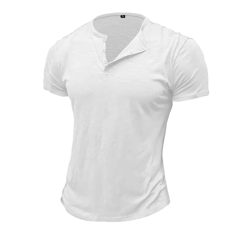 Ryker - Men's Cotton Short Sleeve Henley T-Shirt