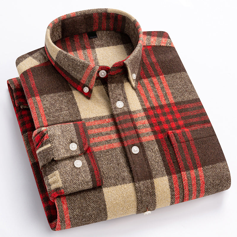 Rylan - Men's Long Sleeve Plaid Shirt