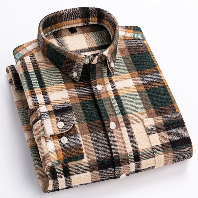 Rylan - Men's Long Sleeve Plaid Shirt
