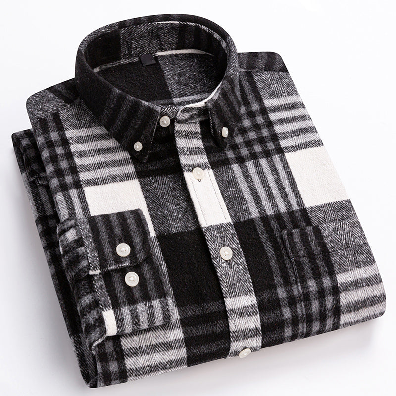 Rylan - Men's Long Sleeve Plaid Shirt