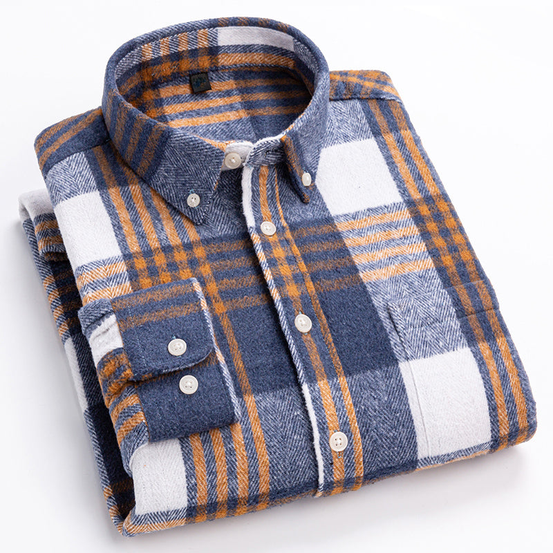 Rylan - Men's Long Sleeve Plaid Shirt
