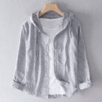 Sally - Women's Lightweight Linen Hooded Shirt