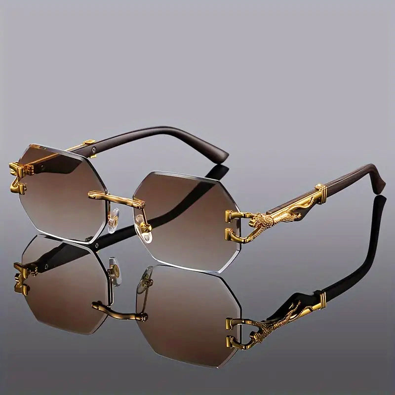 San Diego - Rimless Octagonal Fashion Sunglasses