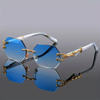 San Diego - Rimless Octagonal Fashion Sunglasses