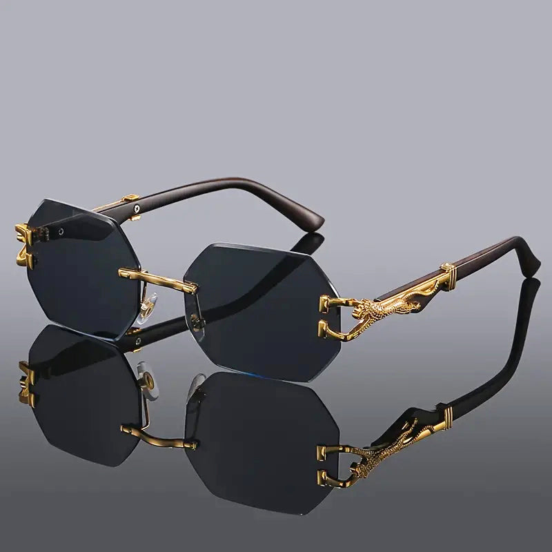 San Diego - Rimless Octagonal Fashion Sunglasses