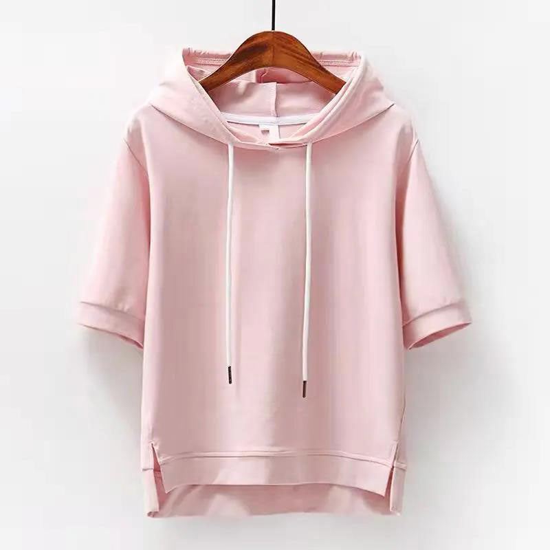 Seraphine - Women's Short Sleeve Drawstring Hoodie