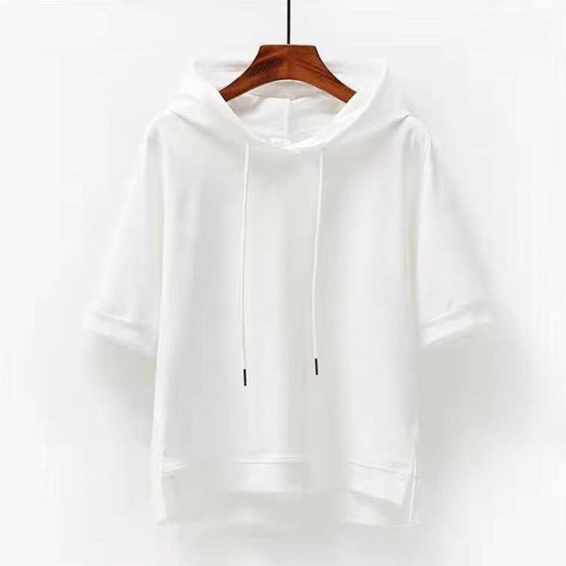Seraphine - Women's Short Sleeve Drawstring Hoodie