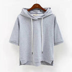 Seraphine - Women's Short Sleeve Drawstring Hoodie