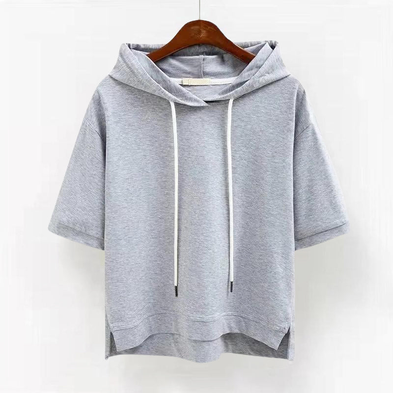 Seraphine - Women's Short Sleeve Drawstring Hoodie