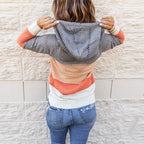 Serene - Women's Color Block Hooded Knit Sweater