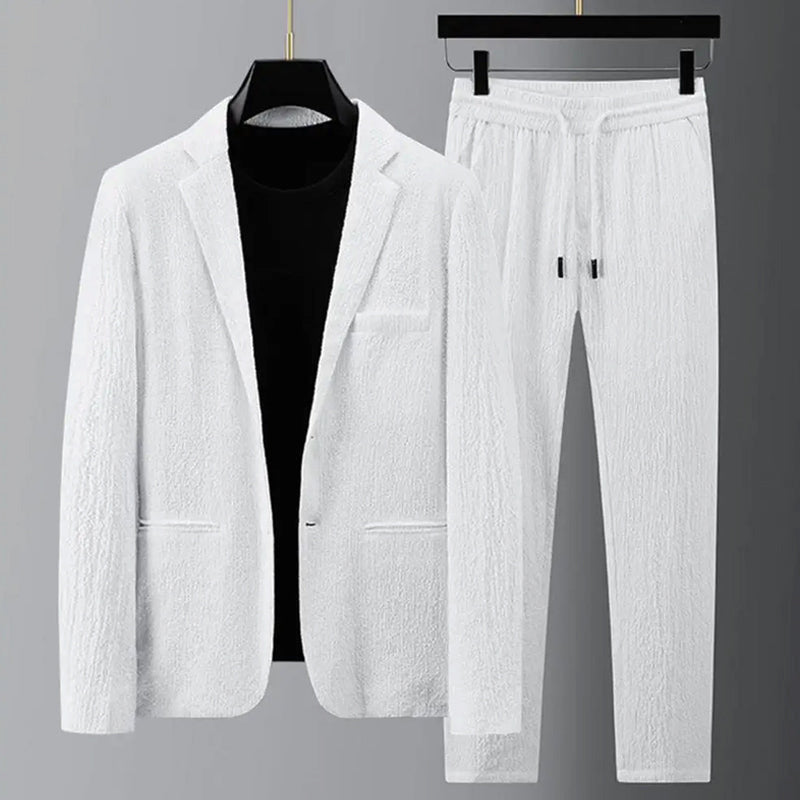 Spencer - Men's Casual Textured Two-Piece Suit Set