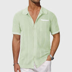 Taylor - Men's Breathable Knit Shirt with Patterned Finish