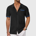 Taylor - Men's Breathable Knit Shirt with Patterned Finish