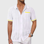 Taylor - Men's Breathable Knit Shirt with Patterned Finish