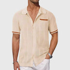 Taylor - Men's Breathable Knit Shirt with Patterned Finish