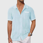 Taylor - Men's Breathable Knit Shirt with Patterned Finish