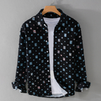 Theodore - Men's Textured Artistic Button-Up Shirt