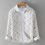 Theodore - Men's Textured Artistic Button-Up Shirt