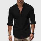 Weston - Men's Mandarin Collar Button-Down Shirt