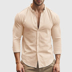 Weston - Men's Mandarin Collar Button-Down Shirt