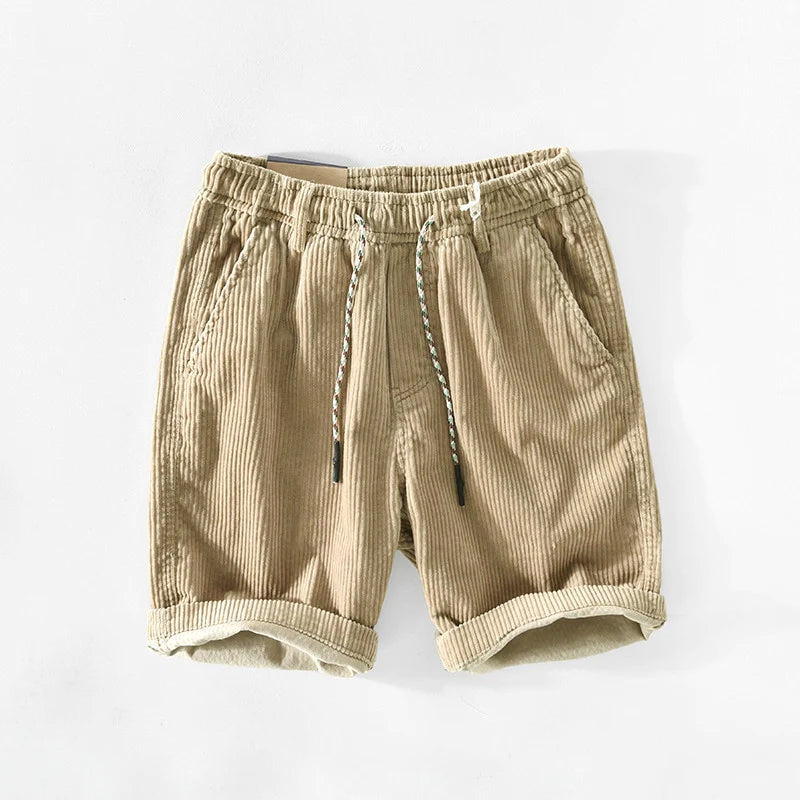Zach - Men's Corduroy Drawstring Shorts