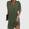Adalyn - Women's V-Neck Tummy-Hiding Wrap Dress