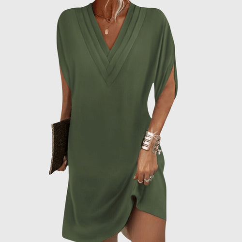 Adalyn - Women's V-Neck Tummy-Hiding Wrap Dress