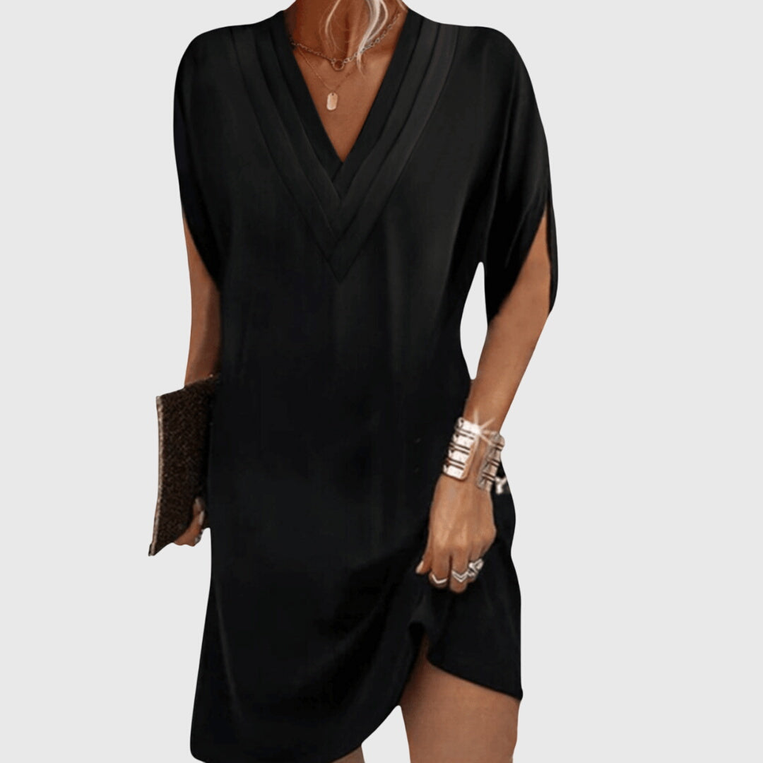 Adalyn - Women's V-Neck Tummy-Hiding Wrap Dress