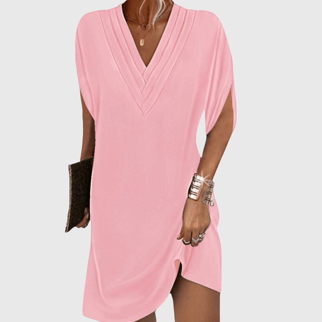 Adalyn - Women's V-Neck Tummy-Hiding Wrap Dress