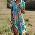 Adriana - Women's Polka Dot A-Line Midi Dress
