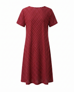 Adriana - Women's Polka Dot A-Line Midi Dress