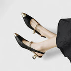 Alora - Women's Pearl-Strap Jacquard Mary Jane Heels