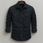 Apollo - Men's Button-Down Long-Sleeve Denim Shirt 3