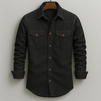 Apollo - Men's Button-Down Long-Sleeve Denim Shirt 4