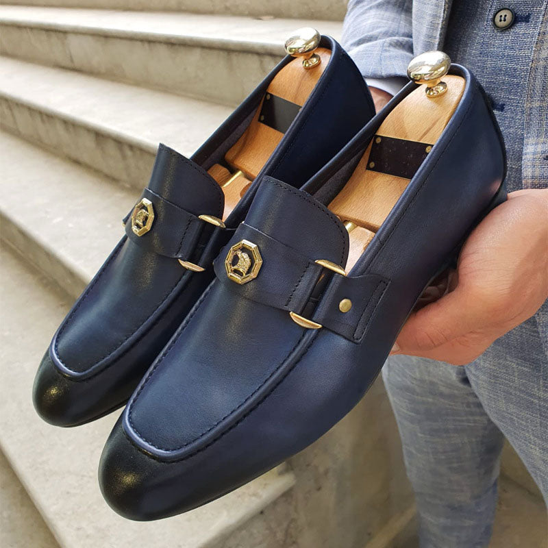 Archer - Men's Low Heel Metal Bit Loafers 1