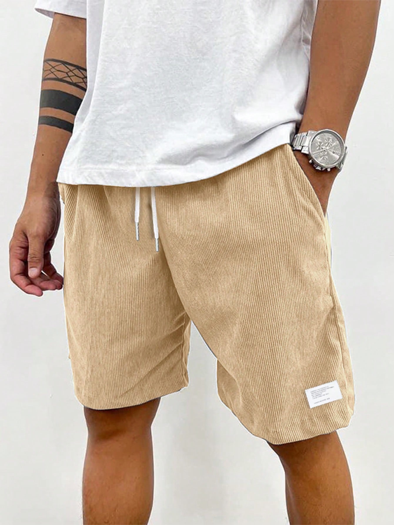 Archie - Men's Ribbed Drawstring Shorts