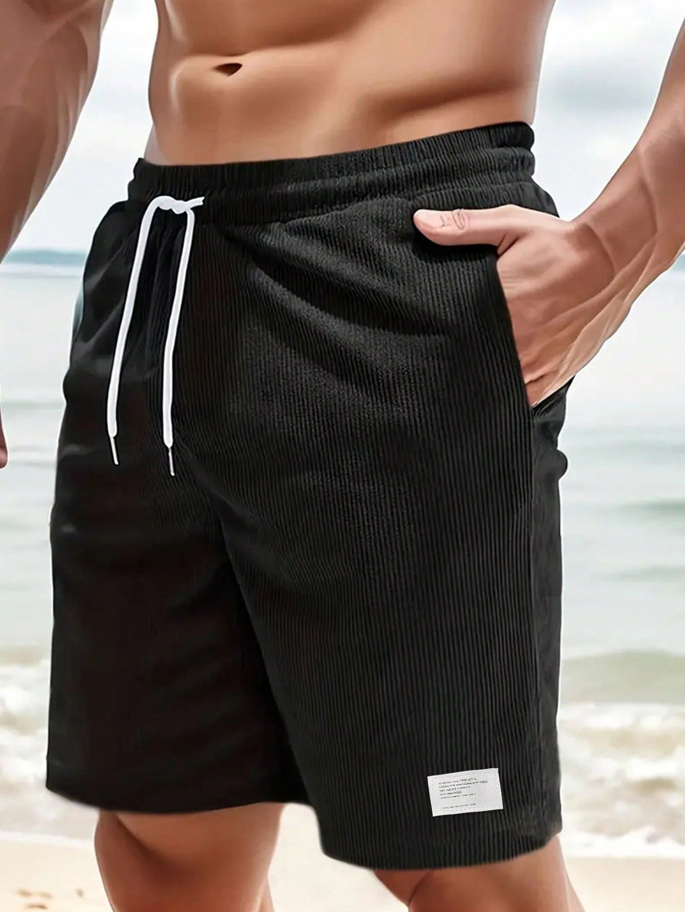 Archie - Men's Ribbed Drawstring Shorts