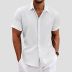 Atlas - Men's Linen Button-Down Short Sleeve Shirt
