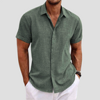 Atlas - Men's Linen Button-Down Short Sleeve Shirt