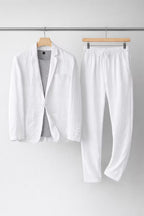 Blake - Men's Linen Blazer and Trouser Set