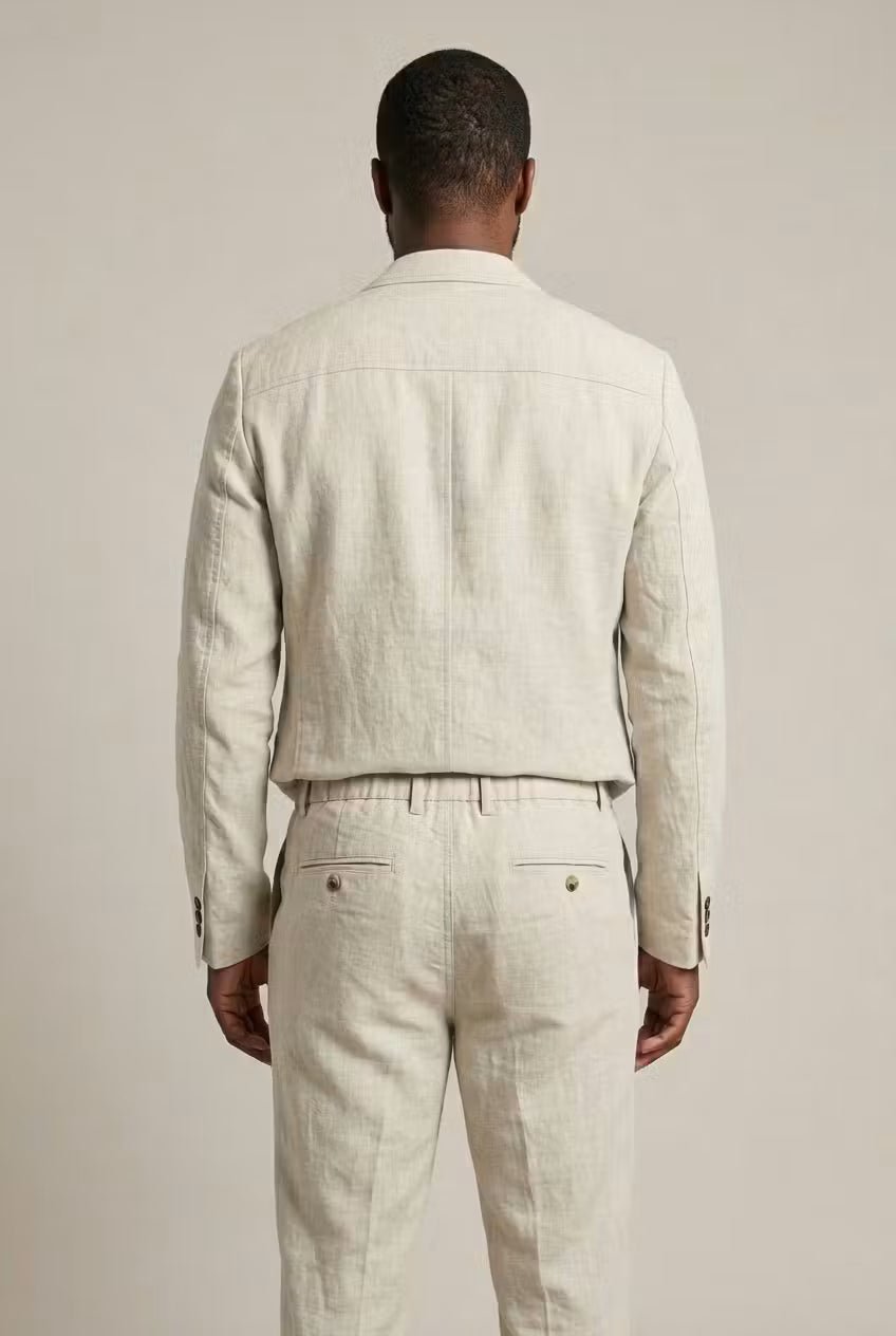Blake - Men's Linen Blazer and Trouser Set