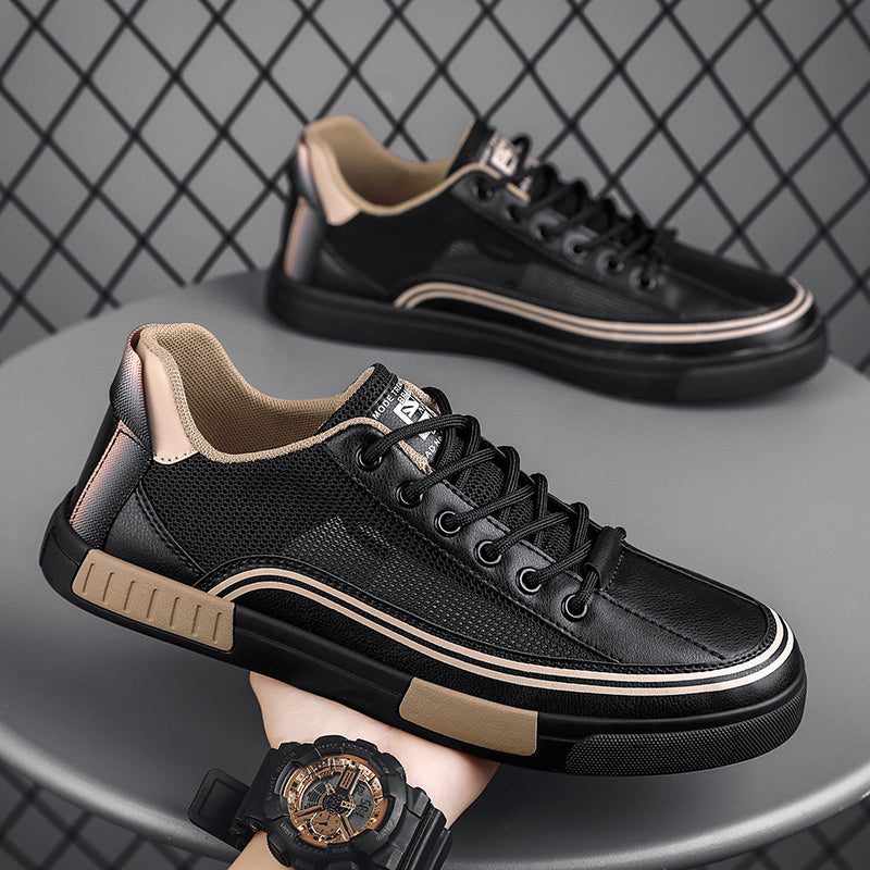 Calvin - Men's Mesh Panel Low-Top Sneakers 4