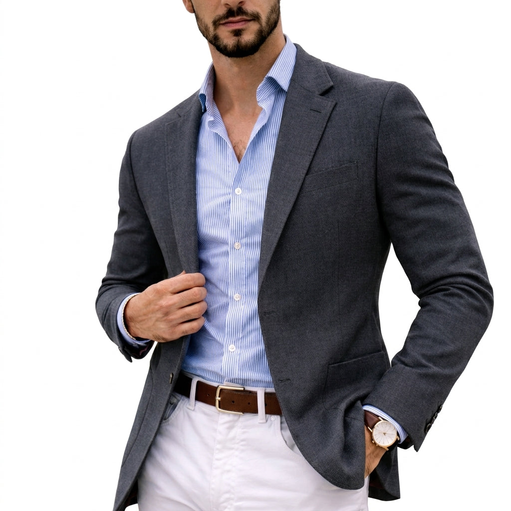 Casper - Men's Notch Lapel Knit Blazer