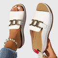 Cassandra - Women's Buckle Strap Open-Toe Sandals
