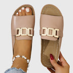Cassandra - Women's Buckle Strap Open-Toe Sandals