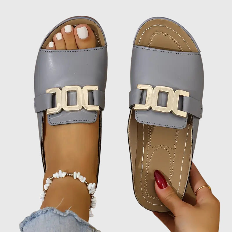 Cassandra - Women's Buckle Strap Open-Toe Sandals